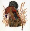 Схема вышивки «Охотничья собака с фазаном»