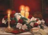 Схема вышивки «Цветы и свечи»