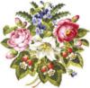 Схема вышивки «Подушка яркие цветы»