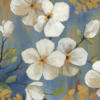 Схема вышивки «White Flowers on Blue»