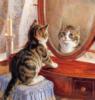 Схема вышивки «Котёнок и зеркальце»