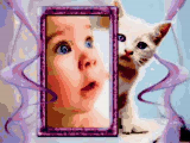 , дети, кошки