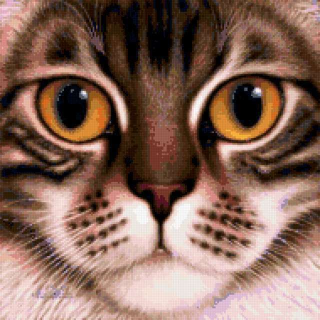 Портрет киски, животные, домашние, кошка, кот, котёнок, зеркало, отражение, свеча, милый, картина, живопись, искусство