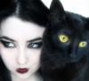 Схема вышивки «Портрет девушки с чёрной кошкой»