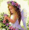 Маленький ангелочек в цветах: оригинал