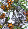 Схема вышивки «Дама в цветочном орнаменте»