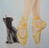 Схема вышивки «Котёнок и балерина»