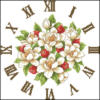 Схема вышивки «Часы "Цветы и ягоды"»