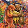 Схема вышивки «Плюшевые медведи и осень»