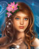 Схема вышивки «Девушка с цветком в волосах»