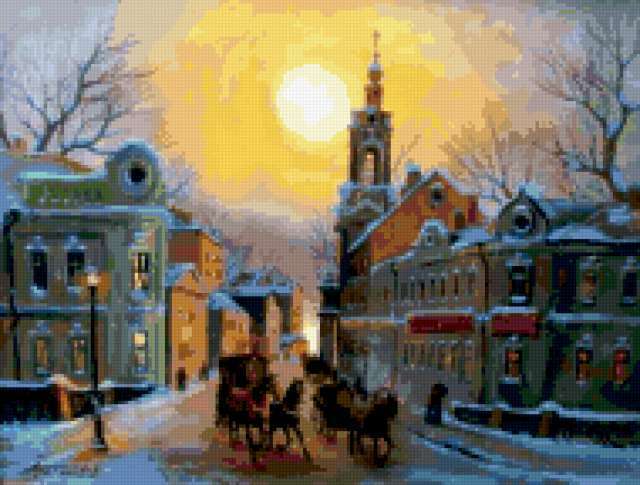 Variant 2, город, зима, zima