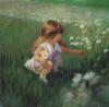 Девочка в поле с ромашками: оригинал