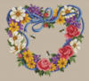 Схема вышивки «Сердечко из цветов»