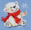 Схема вышивки «Медвежонок и снежинка»