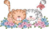Схема вышивки «Коты в цветах»