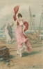 Схема вышивки «Victorian postcard of a woman a»