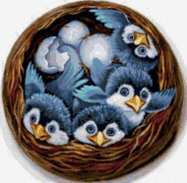 Уютное гнёздышко, птицы, рябчик, куропатка, птенцы, яйцо, гнездо, красота, осень, рябина, гроздья, лес, рисунок