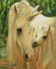 Белая лошадь с жеребёнком: оригинал