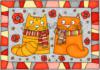 Схема вышивки «Кот и кошка»