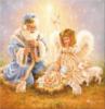 Схема вышивки «Санта и ангел»