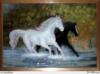Схема вышивки «Белая и чёрная лошади»