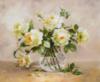 Схема вышивки «Белые розы в прозрачной вазе»