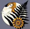 Схема вышивки «Девушка и цветок папоротника»