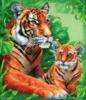 Схема вышивки «Тигрица и тигрёнок»