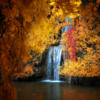 Осенний водопад: оригинал