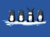 Схема вышивки «Пингвины и шпион»