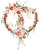 Схема вышивки «Сеодечко из цветочков»