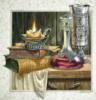 Схема вышивки «Натюрморт - книга, свеча и вино»