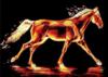 Схема вышивки «Огненный конь на чёрном»