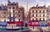 Схема вышивки «Парижская улочка с фонтаном»