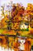 Схема вышивки «Осенний пейзаж с отражением»