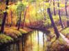 Схема вышивки «Осенний пейзаж с рекой»