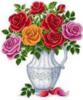 Схема вышивки «Кувшин с  розами»
