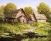 Схема вышивки «Деревенский пейзаж с домиком»