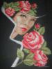 Схема вышивки «Дама с розой»