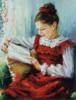 Схема вышивки «Девочка с книжкой»