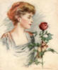Схема вышивки «Портрет с розой»