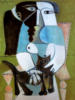 Схема вышивки «Пикассо\Женщина с сидящим котом»