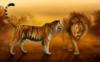 Схема вышивки «Лев и Тигр»