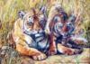 Схема вышивки «Тигрица и тигрёнок»