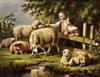Дети с овечками: оригинал