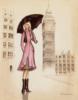 Схема вышивки «Девушка под зонтом»