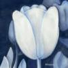 White Flowers on Blue - Easy: оригинал