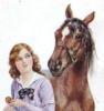 Схема вышивки «Девушка и верный конь»