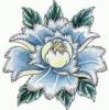 Схема вышивки «Нежно-голубой цветок»
