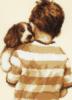 Схема вышивки «Мальчик и собака»